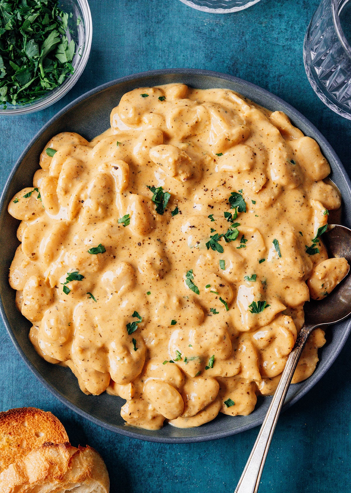 Garlic Parmesan Butter Beans